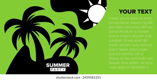 background template design summer collection with empty space for text