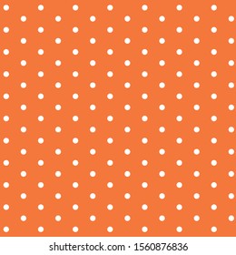 Diseño de plantillas de fondo con puntos blancos en la ilustración de plano naranja