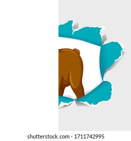 Background template design with wild animal illustration