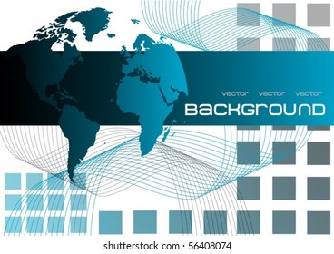 Background template with Earth, vector