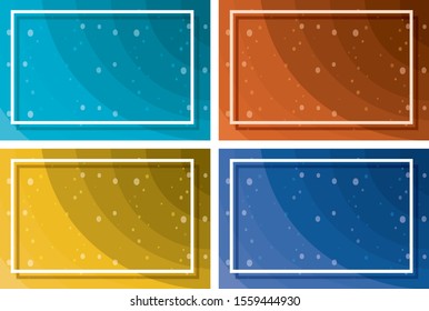 Background template in four colors illustration