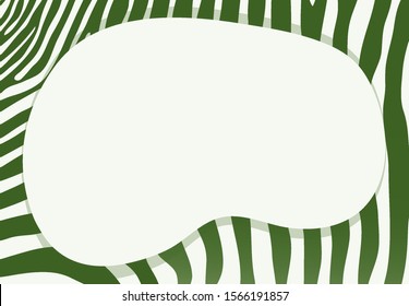 Background template with green zebra patterns illustration