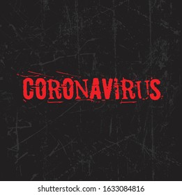 background template with a grunge style labeled coronavirus.