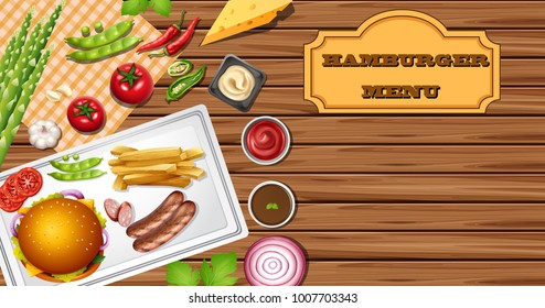 Background template for hamburger menu