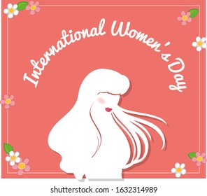 Background template for happy women day illustration