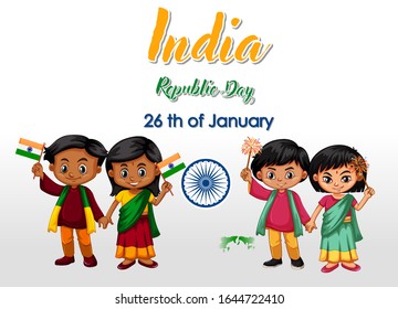 Background template for India republic day illustration