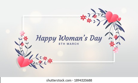 Background template for International Women's Day. greeting card 8 March holiday template