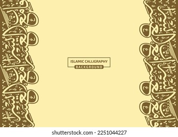 background template islamic background design, arabic calligraphy vector ornament pattern arabic border