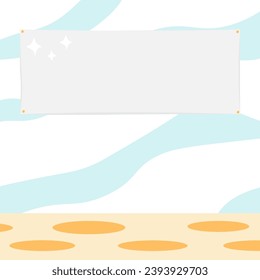 Background template for lettering in tropical style