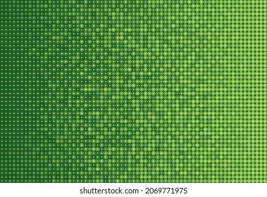 Background template made green sequins, glitters, sparkles, paillettes. Vector luxury poster with sparkling sequins, glitter gradient dots. Background bright circle mosaic for festive holiday disco