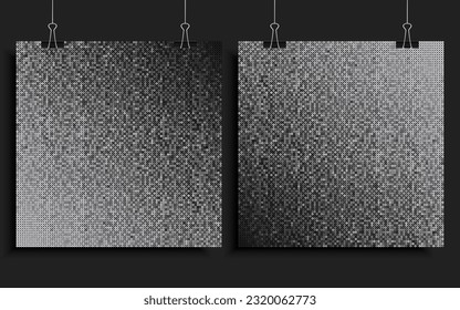 Background template made silver sequins, glitters, sparkles and paillettes. Vector luxury poster with sparkling sequins, glitter gradient dots. Background bright circle mosaic for festive disco