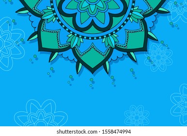 Hintergrundvorlage mit mandala-Designs, Illustration