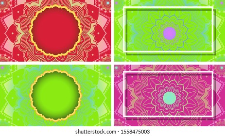 Hintergrundvorlage mit mandala-Designs, Illustration