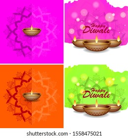 Background template with mandala designs illustration
