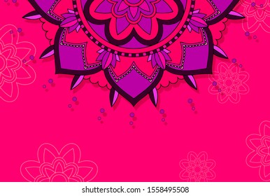 Background template with mandala designs illustration