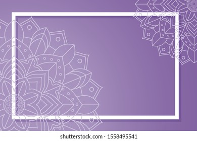Background template with mandala designs illustration