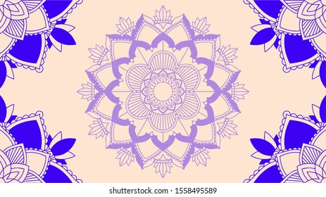 Background template with mandala designs illustration