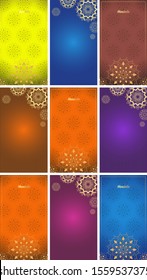 Background template with mandala designs illustration