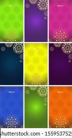 Background template with mandala designs illustration