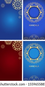 Background template with mandala designs illustration