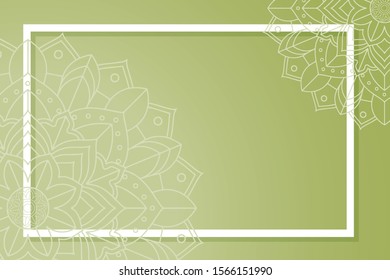 Plantilla de fondo con ilustración de diseños de mandala