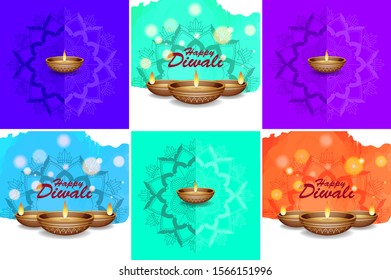 Background template with mandala designs illustration
