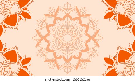 Background template with mandala designs illustration