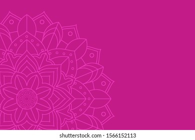 Plantilla de fondo con ilustración de diseños de mandala