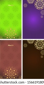Hintergrundvorlage mit mandala-Designs, Illustration