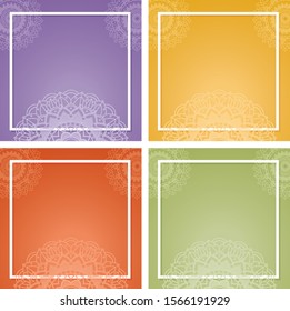 Hintergrundvorlage mit mandala-Designs, Illustration