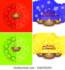 Background template with mandala designs illustration
