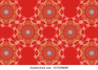Plantilla de fondo con ilustración de diseños de mandala