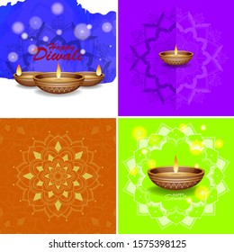Background template with mandala designs illustration