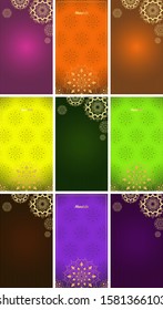 Background template with mandala designs illustration