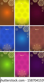 Background template with mandala designs illustration