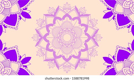 Background template with mandala designs illustration