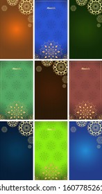 Background template with mandala designs illustration
