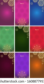 Hintergrundvorlage mit mandala-Designs, Illustration