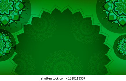 Hintergrundvorlage mit mandala-Designs, Illustration