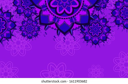 Hintergrundvorlage mit mandala-Designs, Illustration