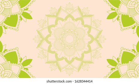 Background template with mandala designs illustration