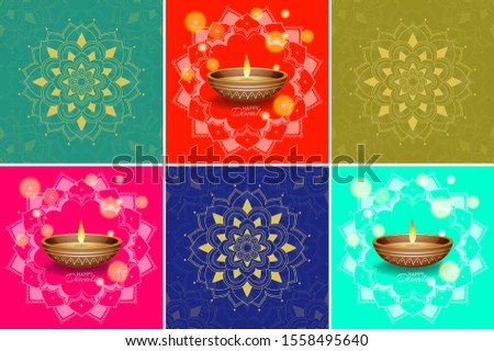 Background template with mandala designs illustration