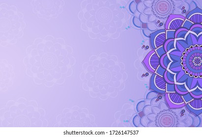 Background template with mandala pattern design illustration