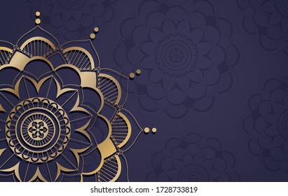 Background template with mandala pattern design illustration