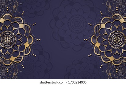 Background template with mandala pattern design illustration