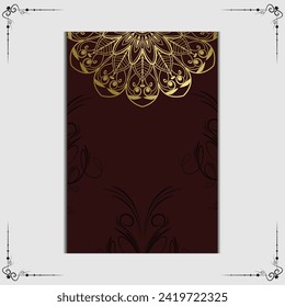 Background template with mandala pattern design