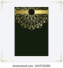 Background template with mandala pattern design