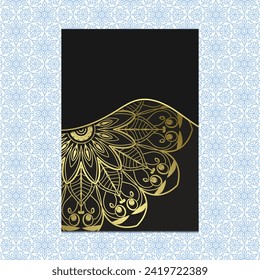 Background template with mandala pattern design