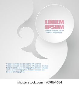 Background template with paper, abstract shape, illustration vector and design.