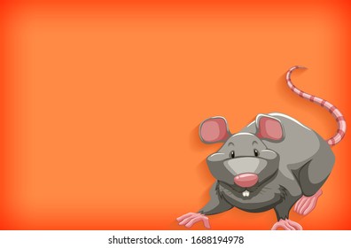 Background template with plain color and gray mouse illustration